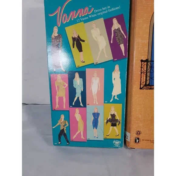 (2) Vanna White Limited Edition Spain Doll & Doll Black & Gold Dress Vintage - Picture 13 of 14